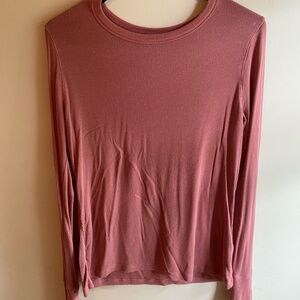 Pink Ribbed Long Sleeve